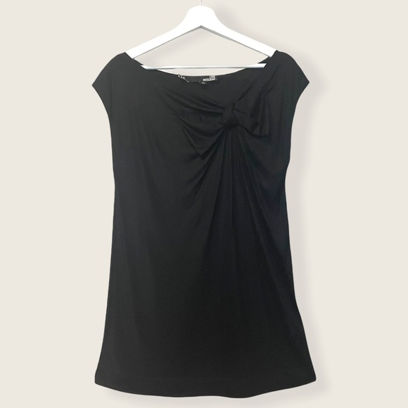 Love Moschino Tops - Love Moschino - Draped Bow Tank - Black - Size 8